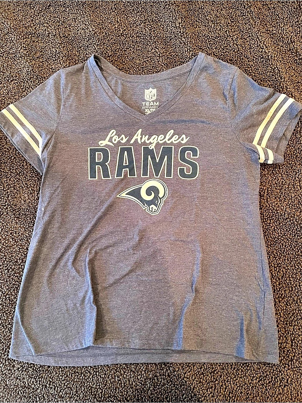 Team Apparel Los Angeles Rams NFL Team Apparel T-Shirt Rams Graphic Tee Gray